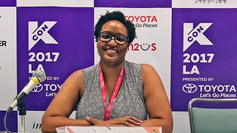 Dayna Chatman sits on a panel at the 2017 KCon