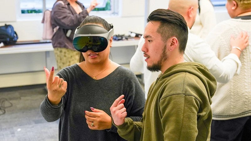 people using VR headsets 