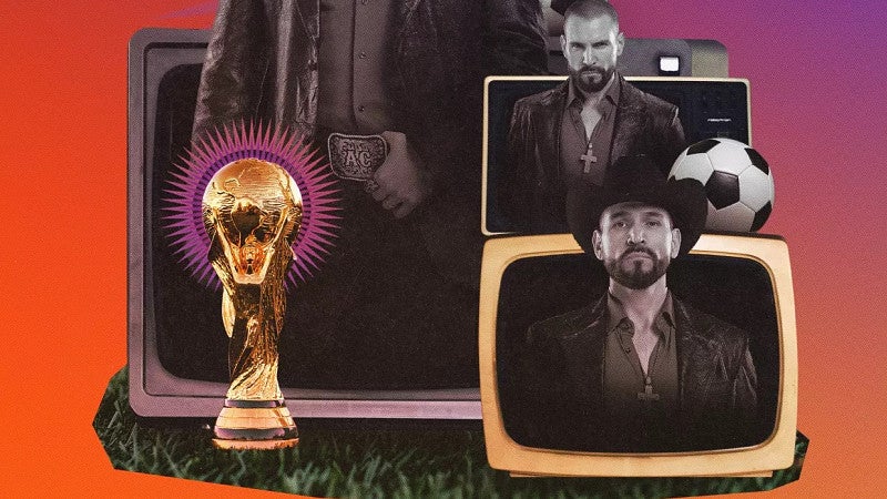 digital illustration representing Telemundo advertising during the 2026 World Cup