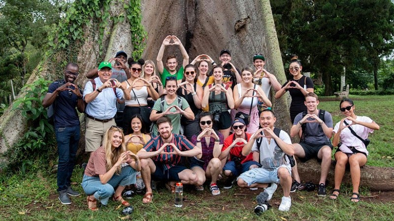 The Media in Ghana group at the Aburi Botanical Gardens during our first week in Ghana.