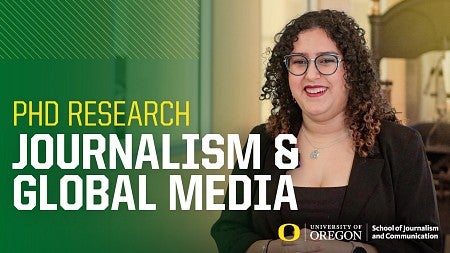 image of Nahla Bendefaa with the text "Phd Research: Journalism and Global Media"