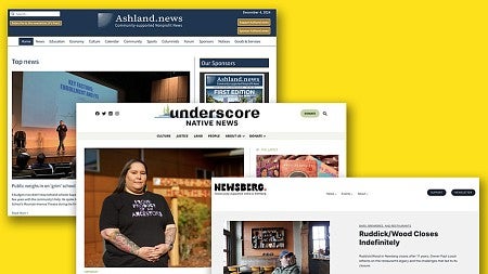 digital compilation of news website screenshots