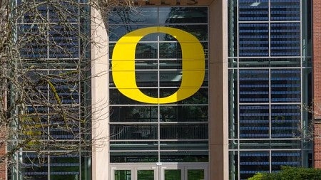 exterior of Lillis Hall on the University of Oregon campus