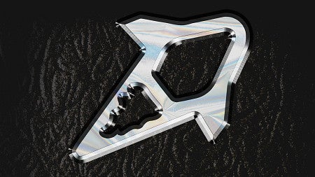 oregon accelerator stylized logo of a rocketship with a chrome effect