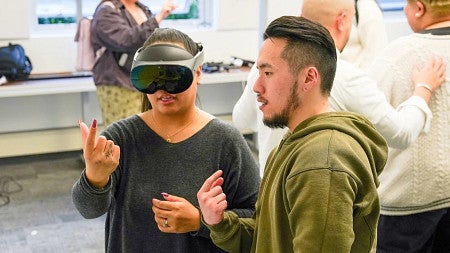 people using VR headsets 