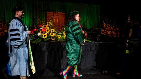 Bethany Grace Howe at UO School of Journalism and Communication commencement 2019. 