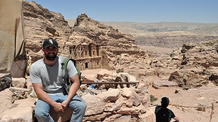 SOJC alum Mat Wolf at the Petra ruins in 2013