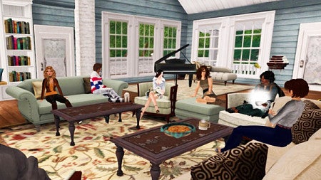Scene in a living room from Second Life