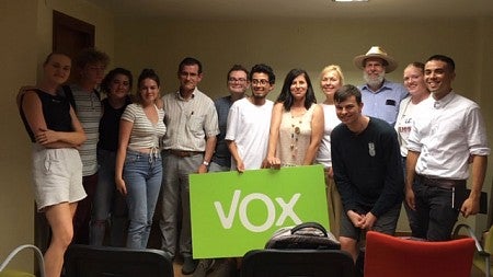 University of Oregon SOJC Students at Vox political party in Asturias, Spain.