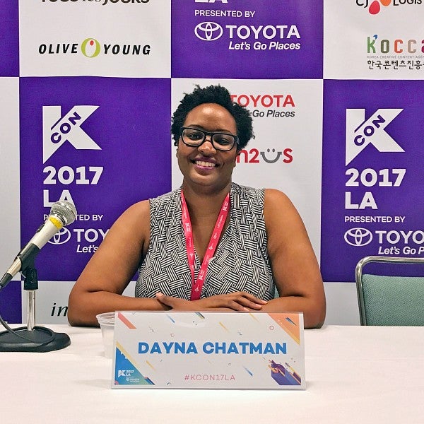 Dayna Chatman sits on a panel at the 2017 KCon