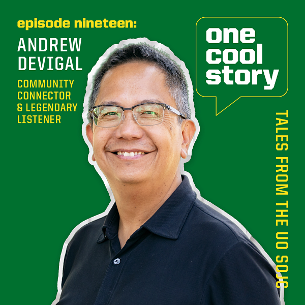 podcast graphic featuring Andrew DeVigal