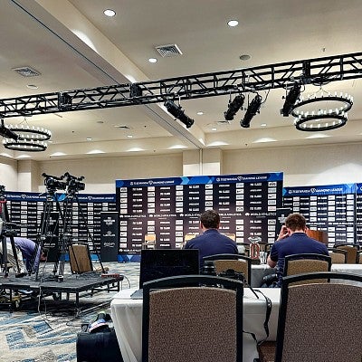 a press conference space