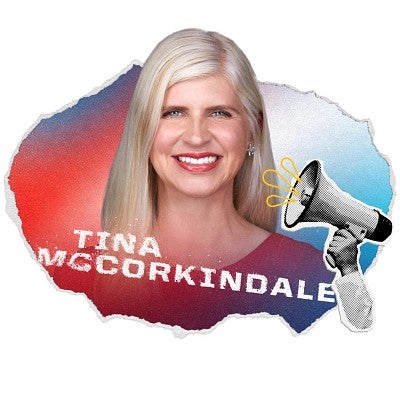 digital collage portrait of Tina McCorkindale