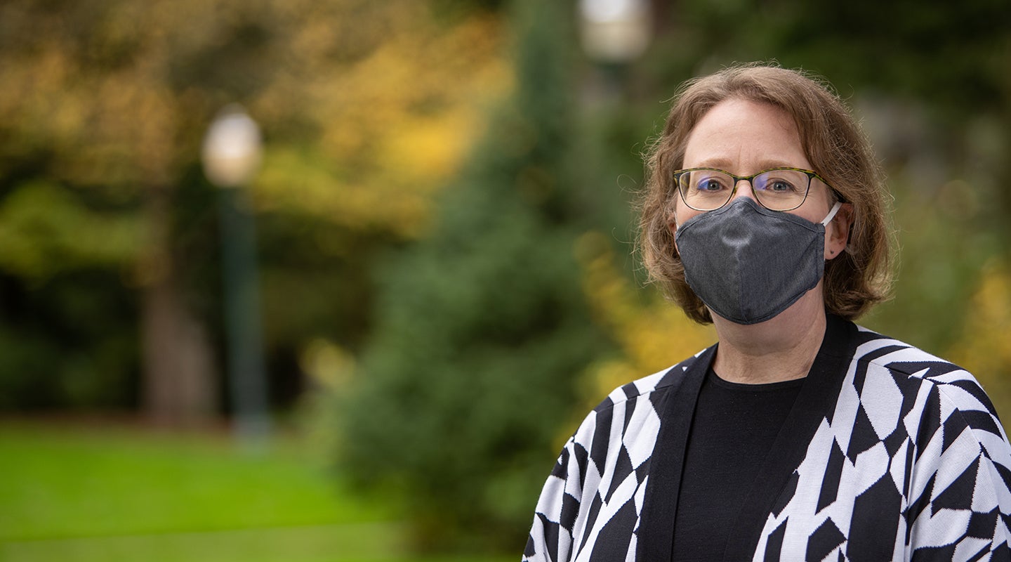 Ellen Peters Ellen Peters wearing mask