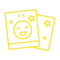 Go GIF crazy! icon showing digital decorations