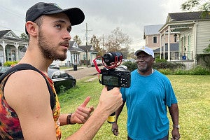 Aaron O’Gara interviews Jesse Williams, who is rebuilding his home for the second time after hurricane damage.