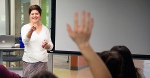 Lori Shontz in class Lori Shontz in class