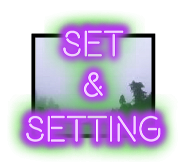logo for Set & Setting podcast by Maia Laperle