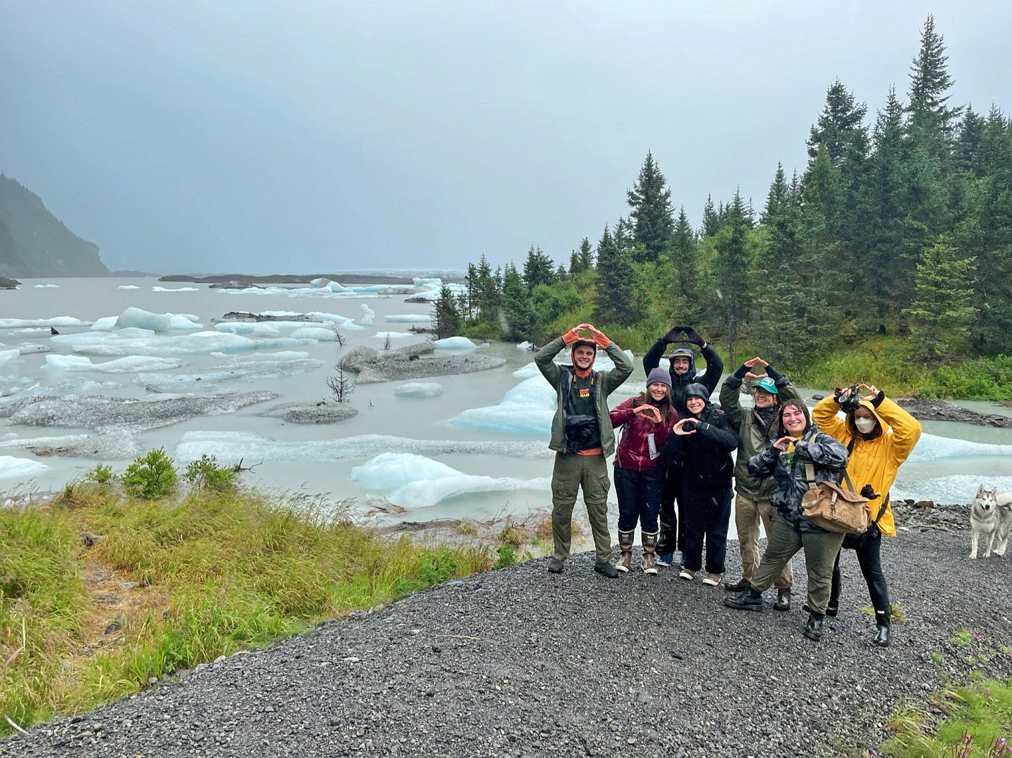 SOJC Science and Memory students throw the "O" in Cordova, Alaska