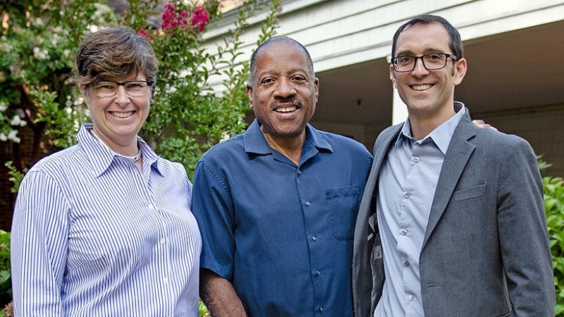 SOJC Assistant Professor Ed Madison and STEM partners. UO Assistant Professor Ed Madison and STEM partners