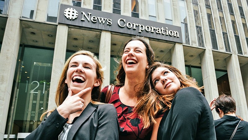UO journalism students having fun in NYC.