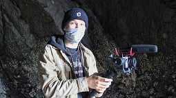 Owen Lowe-Rogstad holds a video camera