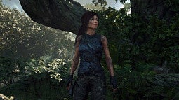 screenshot of the 2015 video game with Lara Croft